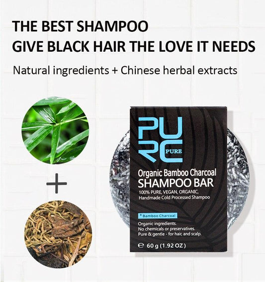 PURC Bamboo Charcoal Shampoo Bar - DeepBeautyWellness Ltd